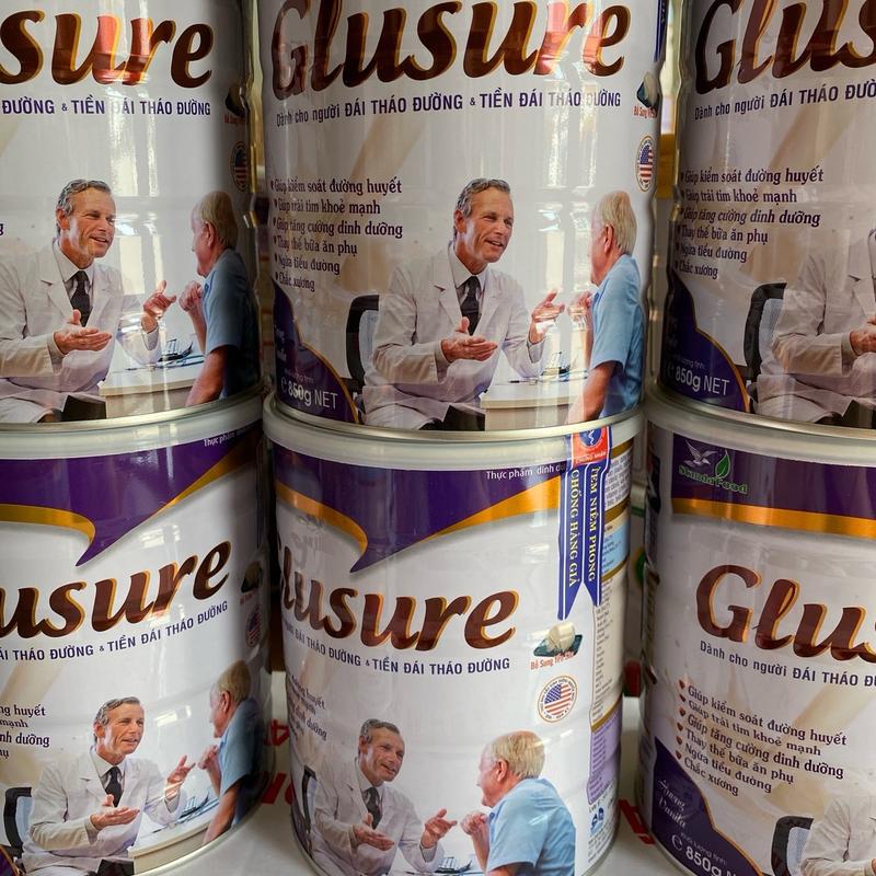   Tặng Hộp Yến   Sữa Glusure cho người Tiểu đường Tiền tiểu đường vị ít ngọt 850g yensao 