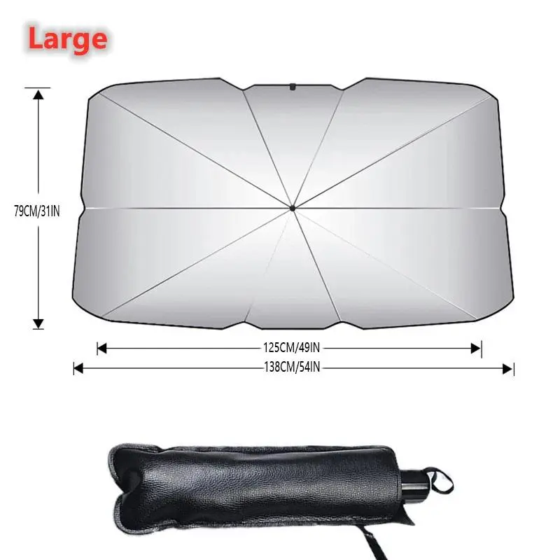 Car Windshield Sunshade Umbrella, Foldable Car Windshield Sunshade, Universal Car Exterior Accessories for Most Vehicles 1