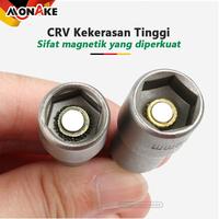 Gambar JERMAN MONAKE Top!! 1/4" Magnetic Hex Socket Adapter Hex Socket Magnetic Set (COD)1/4 Inch Mata Socket Bor Roofing Magnetic Nut Setter Magnetik Mur Driver - 8x45MM(1pc) dari Sunctools Official Store Kota Administrasi Jakarta Barat 4 Tokopedia