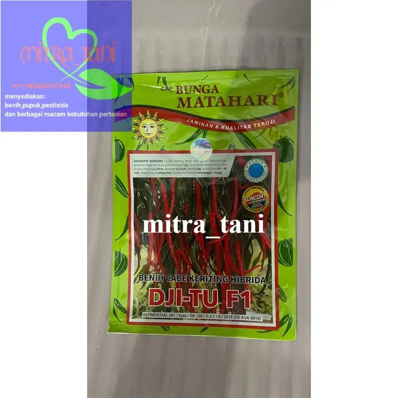 Benih Cabe Keriting Hibrida DJI-TU F1 isi 10gr dari BUNGA MATAHARI SEED 0