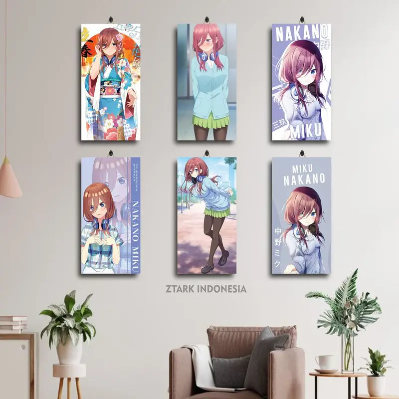 PAJANGAN DINDING MIKU NAKANO KAWAII GOTOUBUN 15X30 49BAV/XFFKF / POSTER WALL / DEKORASI KAMAR DINDING / FRAMED WALL DECOR / DEKORASI RUANG TAMU KLASIK / CRAFTS WALL / POSTER WALLPAPER / DEKORASI HIASAN DINDING / HOME DESIGN 1