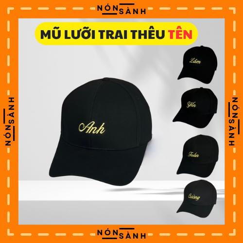 [Có size Bé 3-6tuổi] Mũ lưỡi trai thêu tổng hợp Tên cao cấp chất kaki from unisex nam nữ_Nonsanh