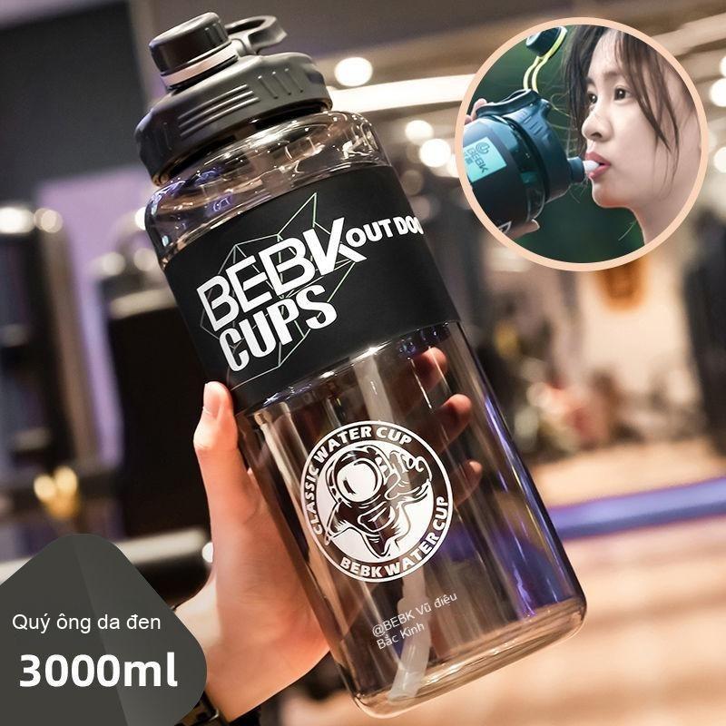Bình Nước Dung Tích Cực Lớn, Dày Dặn, Dành Cho Nam Giới, Thích Hợp Cho Các Môn Thể Thao Ngoài Trời Và Thể Dục, Bình Nước Có Ống Hút Và Cân, Cốc Nhựa Dùng Trong Công Trường Xây Dựng 4