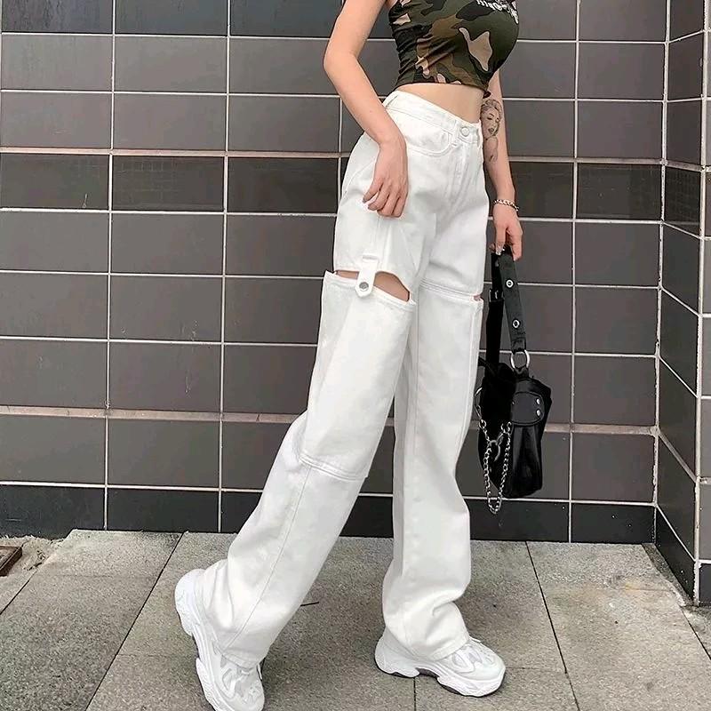 PLANET  wideleg pants celana panjang celana pants  celana Variasi Wanita Casual Kulot 4