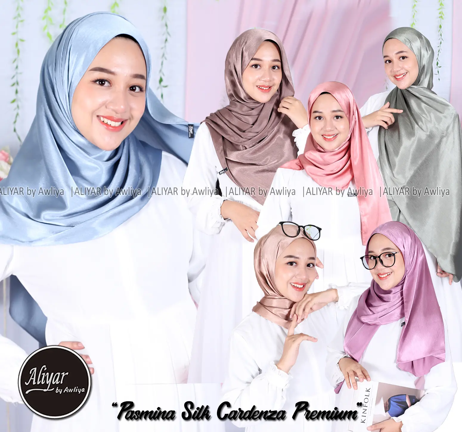 Pashmina Silk Cardenza Premium Original Aliyar By Awliya / Pasmina Silk Premium