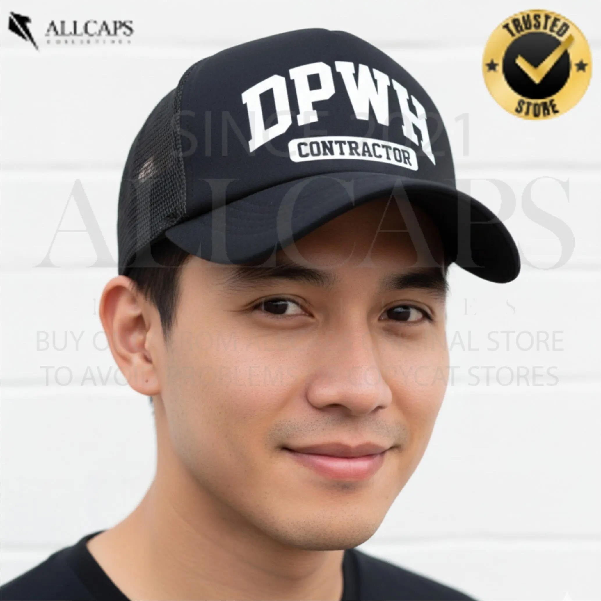 HIGH QUALITY DPWH CONTRACTOR Mesh Cap Net Cap Trucker Hat Baseball Cap ...