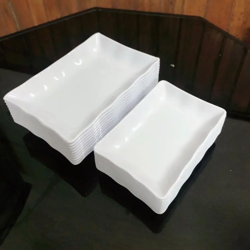 Đĩa Nhựa Phíp Chữ Nhật 2 Size, Đĩa Phíp Đựng Hoa Quả Bánh Kẹo Nhiều Màu Sắc 4
