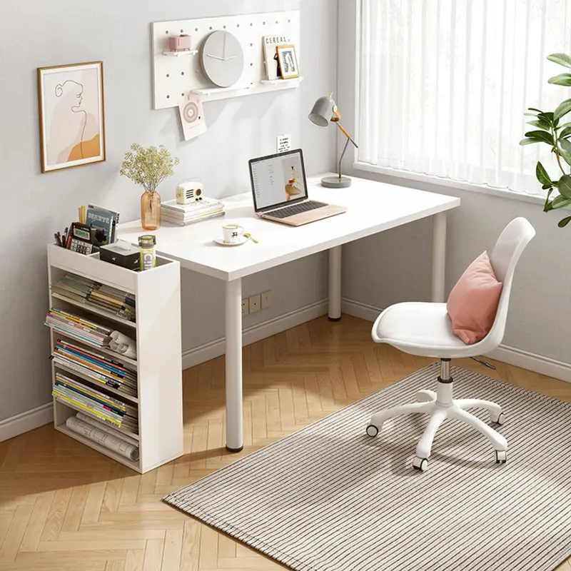 Bàn Làm Việc Đa Năng - Bàn Học Chân Tròn Gỗ MDF Cao Cấp Dày 1,5cm Decor Phòng 2