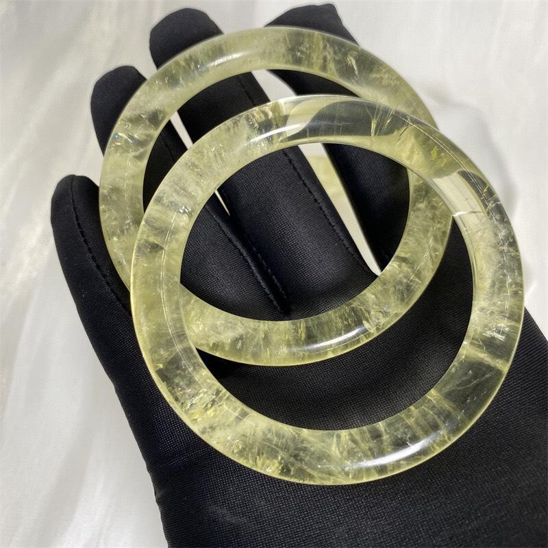 Vòng Tay Thạch Anh Vàng, Dạng Kiềng Bản Đũa, Có Kiểm Định