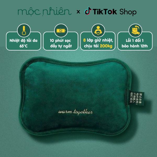 Túi chườm nóng - Túi chườm bụng kinh (túi sưởi ấm) Warm Together HZ008 - Sạc chống cháy an toàn, vải nhung mềm mịn