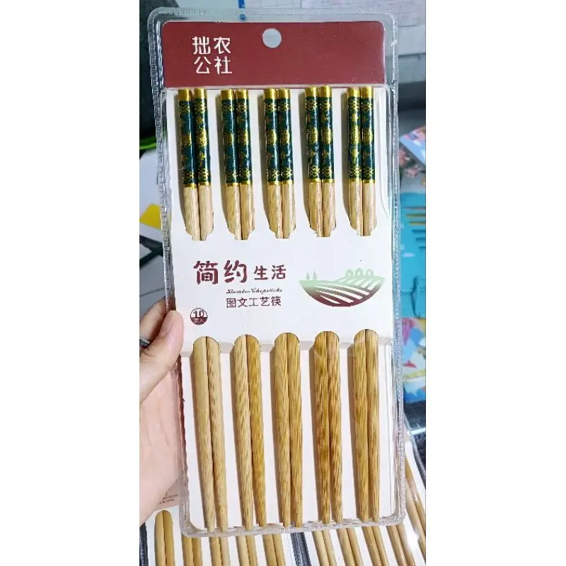 Bộ 10 Đôi Đũa Tre 24cm Style Japan – Hàng Xuất Nhật, Chống Mốc, Chống Trơn, Hộp Nhựa Kín Cao Cấp 3