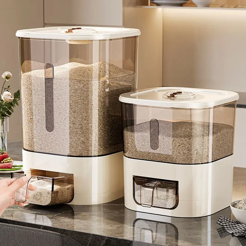 Thùng Gạo, Loại Đẩy, Gia Dụng, Chống Côn Trùng, Chống Ẩm, Kín, Đa Năng, Chống Bụi, Nồi Gạo, Xô Đựng Đồ 0