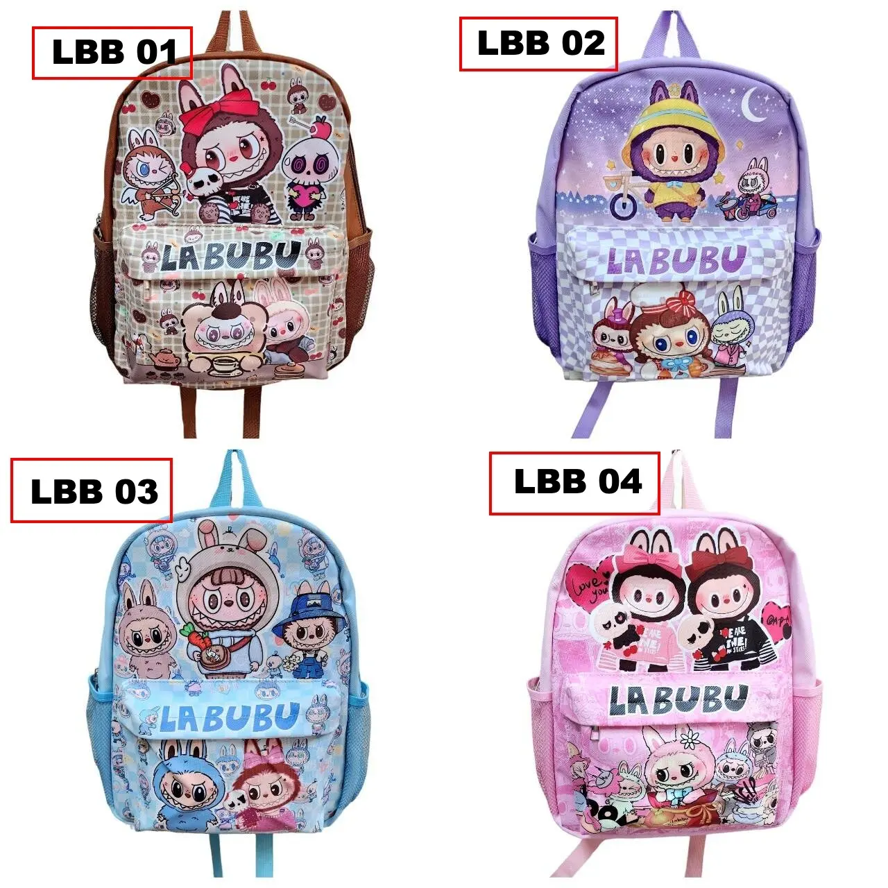 เป้นักเรียน เรียนพิเศษ 16 นิ้ว ลายการ์ตูน งานหนัง PU หนา - แข็งแรง รับน้ำหนักได้เยอะ - กันน้ำ