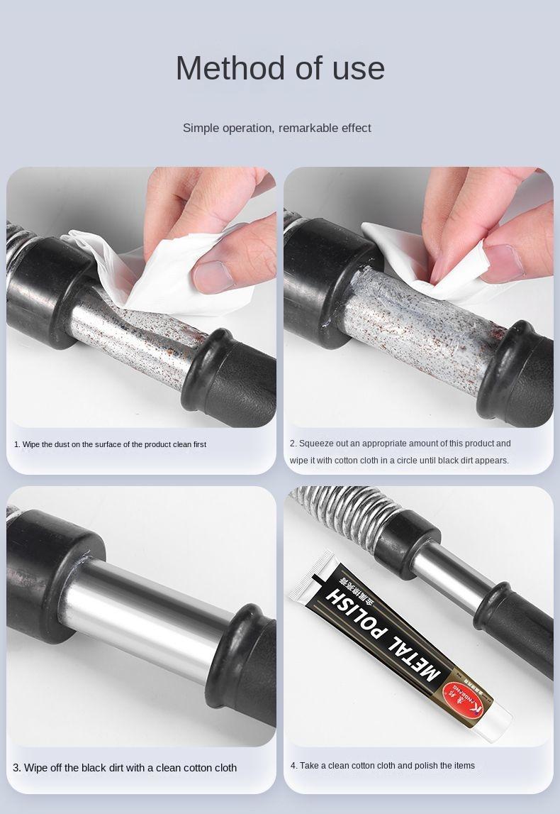 Product Introduction of Metal Polishing Cream - Rust Removal And Scratch Repair For Stainless Steel, Copper, Watch Bands, And Wheel Hubs 4