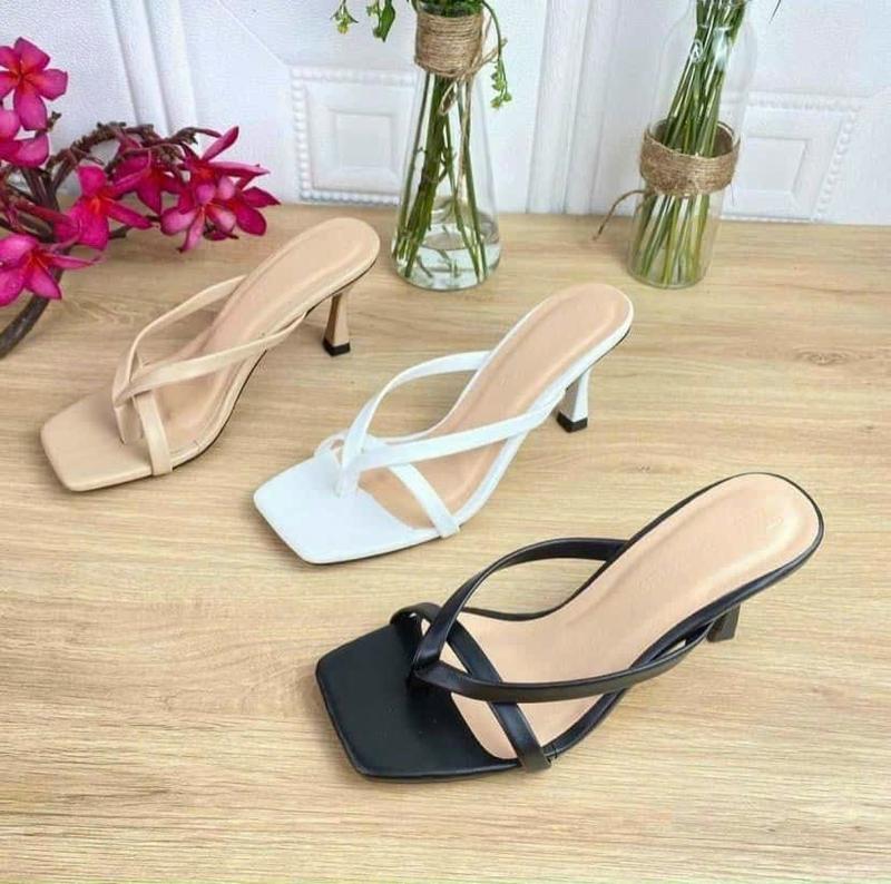 Product Introduction of Cao gót 7 phân kẹp A mẫu quốc dân, rất dễ phối quần áo Gót trung bình (3-5 cm) Nữ Shoes giay 7 5