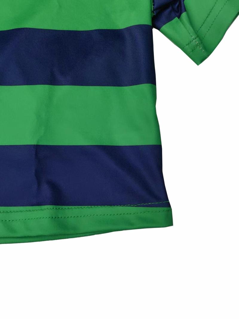 Product Introduction of Women's Colorblock Striped Print Short Sleeve Polo Shirt  & Skirt Two-piece Set, Casual Crop Top & Short Skirt for Summer, Ladies Clothes for Daily Wear 5