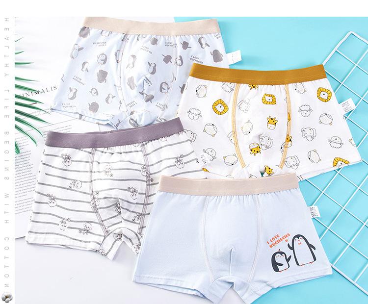 Product Introduction of Children's Underwear Boys Red Underwear Cotton Boxer Briefs Boys Small Medium Large Teen Boys Fine Cotton A 8
