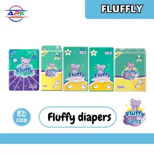 [PAKET 3 BALL] FLUFFY POPOK BAYI CELANA S40/ M30/ L26/ XL26 | FLUFFY NBS40 TAPE PEREKAT | BABY DIAPERS PANTS 3 BALL