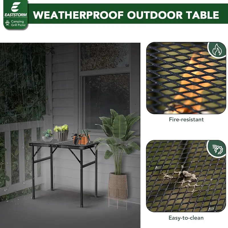 Camping BBQ Table Outdoor Folding Picnic Table 23.6"x 15.7"- Portable, Compact & Foldable for Easy Storage - Great for Picnic, Garden, Patio, Dining, Party, Market 4