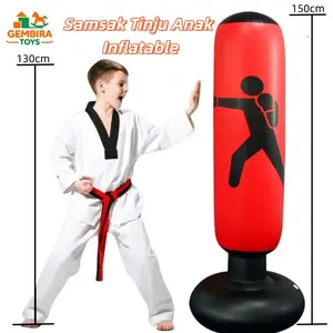 GEMBIRA TOYS Samsak Tinju Anak Inflatable 120/150cm + Sarung Tinju - Bola Berdiri Olahraga Rumah Anti Jatuh