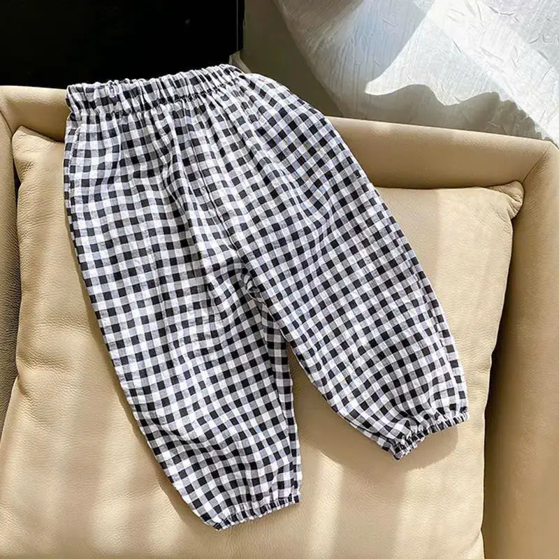 Quần dài bomber kẻ caro bo gấu cho bé gồm 5 màu cực xinh sz14-45kg[H4] 5