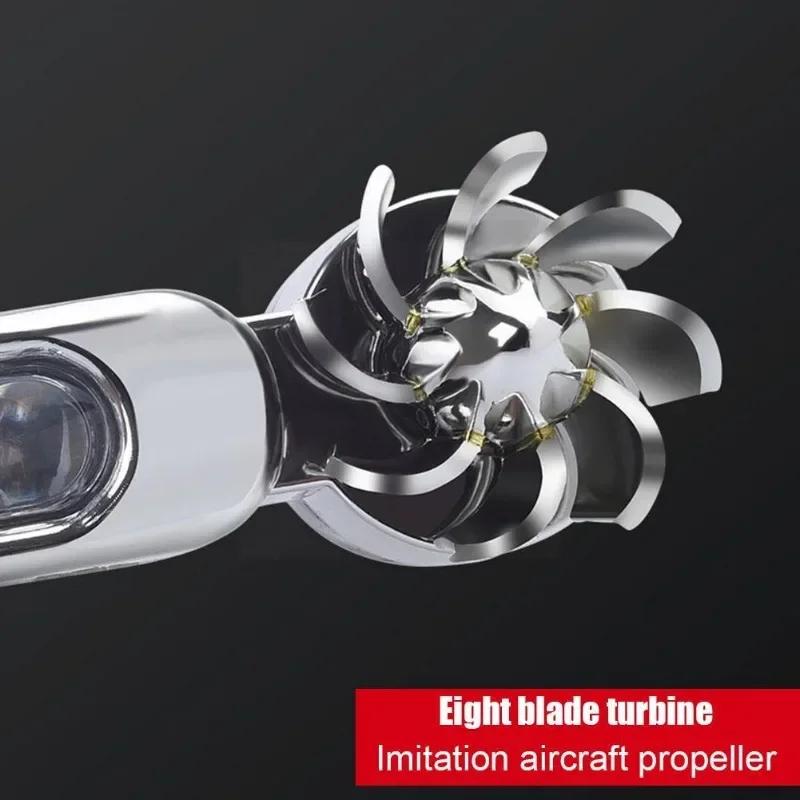 1-2pcs LED Wind Powered Car Daytime Running Light Auto Decorative Lamp with Rotating Fan No Need External Power Supply DRL Bulb 4