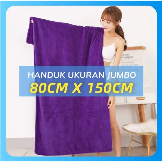 handuk mandi dewasa handuk mandi Handuk Mandi Jumbo Handuk Dewasa Motif Polos Microfiber Uk 80X150cm