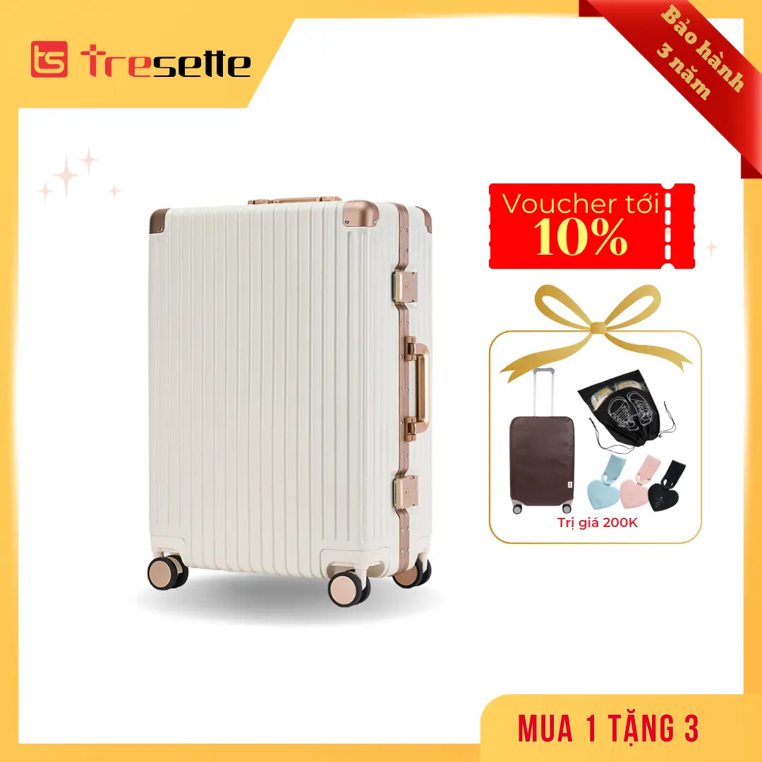 [SIZE 20 INCH]Vali khóa sập cao cấp Tresette TSL-2810 size 20 chính hãng