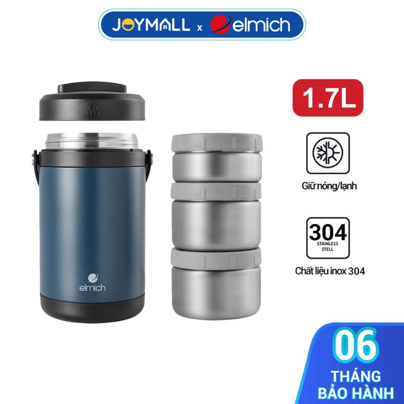 Hộp cơm giữ nhiệt inox 304 Elmich EL8302 dung tích 1.7L, , gồm 3 hộp đựng - JoyMall