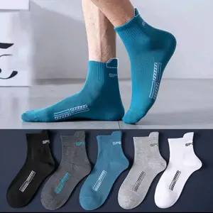 paket 5 pasang ( sport kuping 3/4 ) kaos kaki pendek olahraga kaos kaki pendek sport pria dan wanita bisa pakai