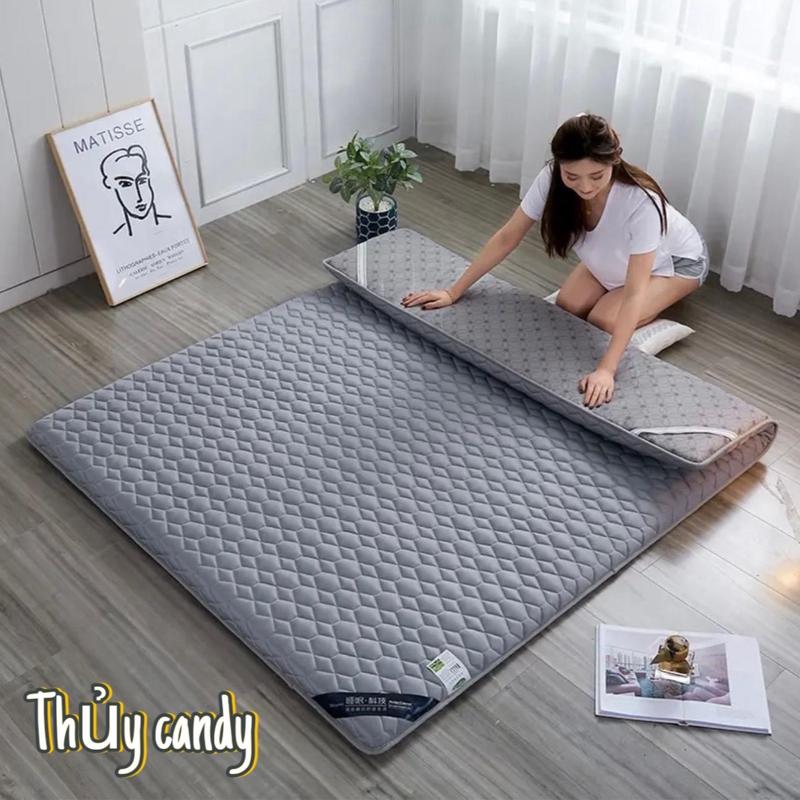 ĐỆM ĐIỀU HOÀ THẾ HỆ MỚI dày 4cm mềm mại thoáng mát êm ái. Bông tấm có thể tháo ra để giặt nemgiare dệt phẳng giặt máy ga giường