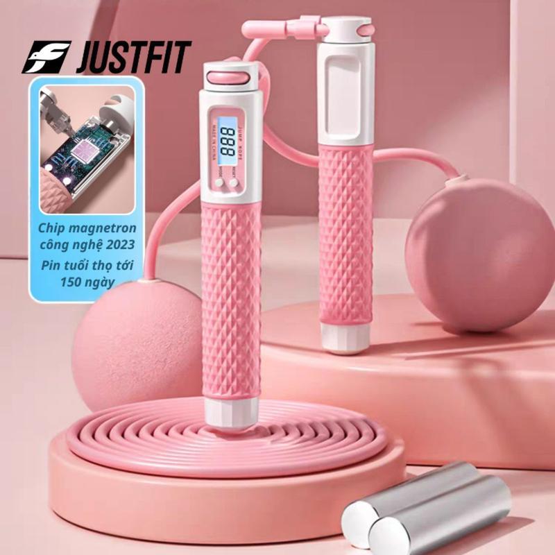 Dây nhảy không dây đếm số 4in1 JUSTFIT tập nhảy, tập thể dục cao cấp, có kèm tạ