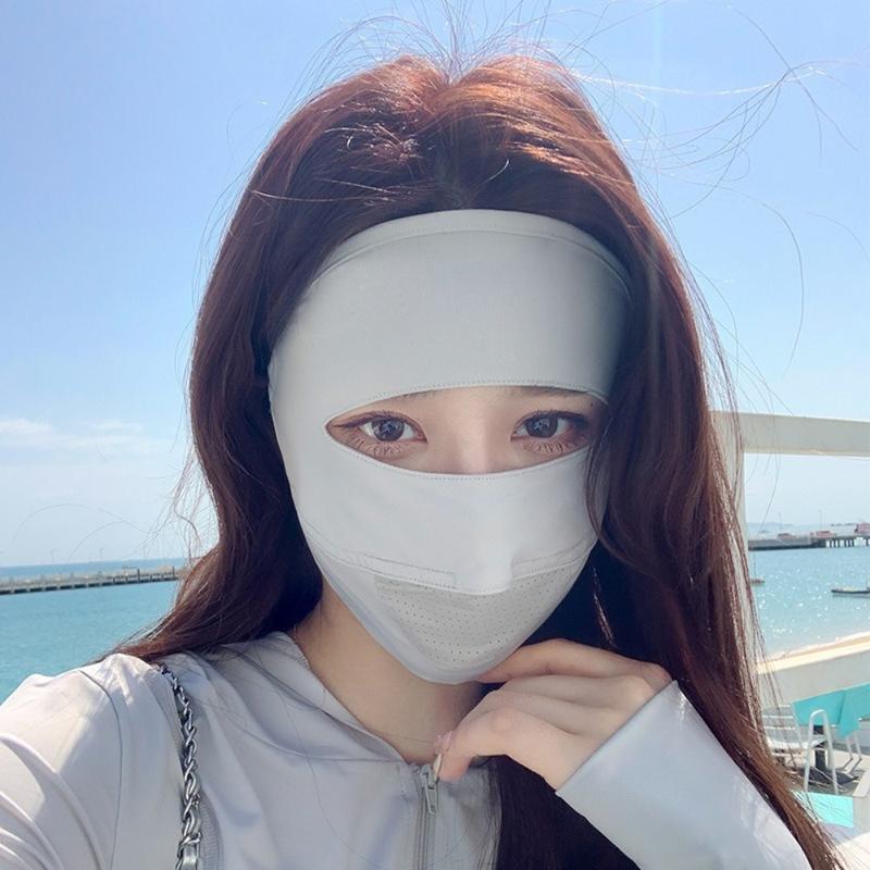 Product Introduction of New Breathable Ice Silk Mask Anti-UV Traceless Riding Face Mask Facial Gini Gift 12