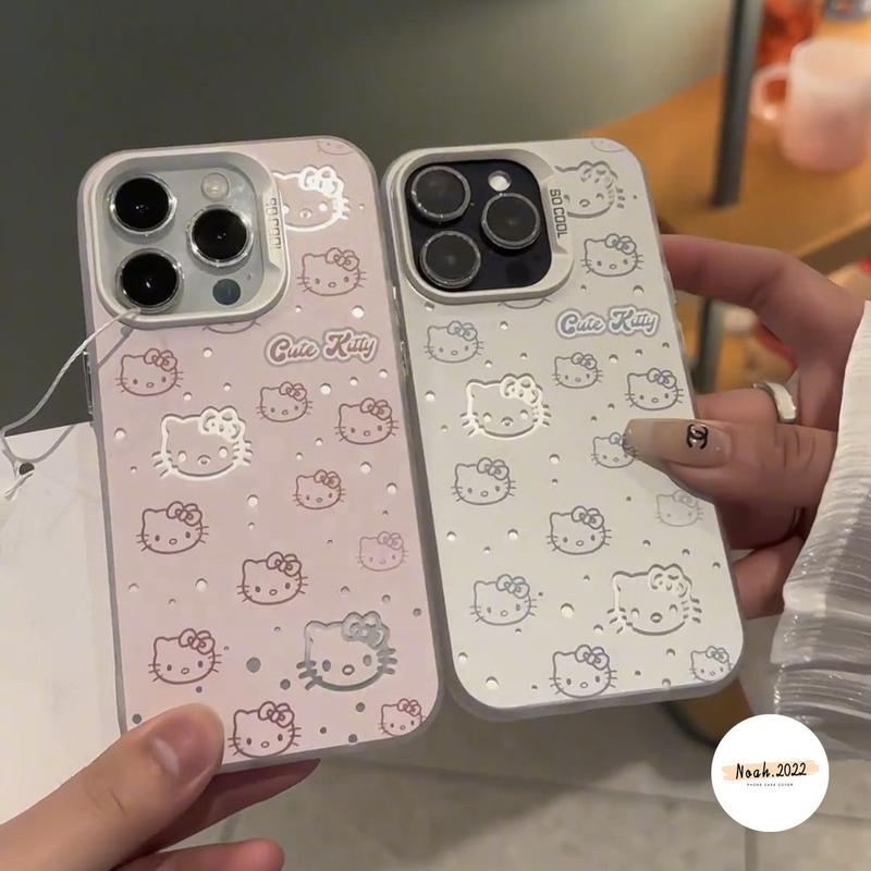 Ốp Lưng Tương Thích Cho IPhone 7 8 14 15 Plus 14 16 15 11 12 13 Pro Max Xr 7Plus X Xs Max 8Plus SE 2020 Phim Hoạt Hình Dễ Thương Hello Kitty Vỏ Điện Thoại Ngọt Ngào