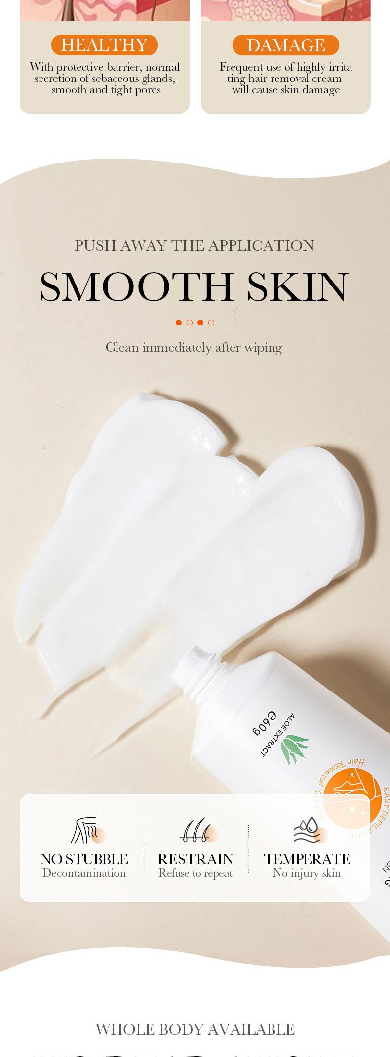 Product Introduction of [Price Increase] Aloe Vera Gentle Hair Removal Cream Non-Irritating Quick Hair Removal Cream Skincare Product 2