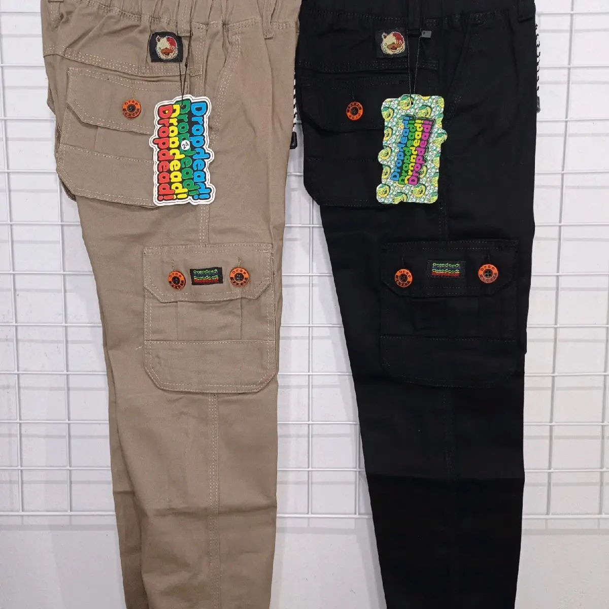 DROP DEAD ||celana panjang cargo/kimpol anak laki-laki Katun import fasion 4-5 tahun bawahan celana Chino santai Pants Chinos Kargo