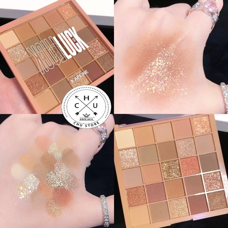 CST1 Bảng Phấn Mắt 25 Ô Màu K'APEINE Makeup Tông Nâu Cam Vàng Hồng Đào Nhũ P78