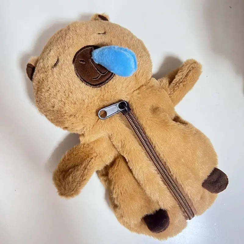 Túi Đựng Bút Nhồi Bông Thiết Kế Hoạt Hình, Đồ Chơi Capybara, Túi Lưu Trữ Dung Tích Lớn, Hộp Đựng Bút Chì Đa Chức Năng, Thích Hợp Cho Học Sinh 0