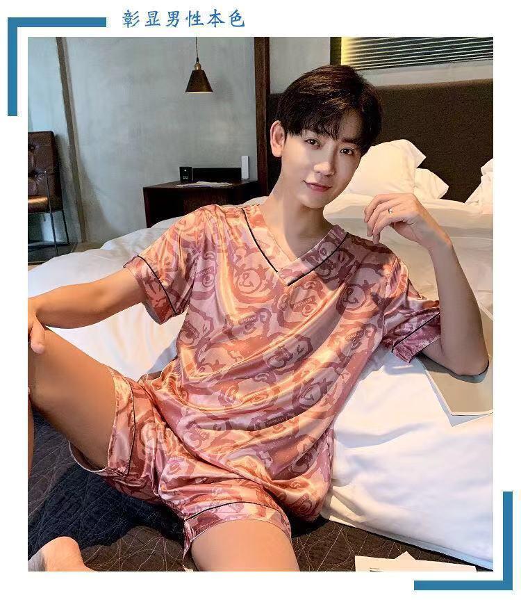 Product Introduction of Bộ Đồ Ngủ Nam Mùa hè, ngắn Tay, Giả Lụa, Lụa Lạnh Mỏng, Thường Ngày, Bộ Đồ Mặc Nhà Mùa Xuân Và Mùa Thu, Hàng Mới Về 2021, 2612 Đánh Giá Tích Cực 16
