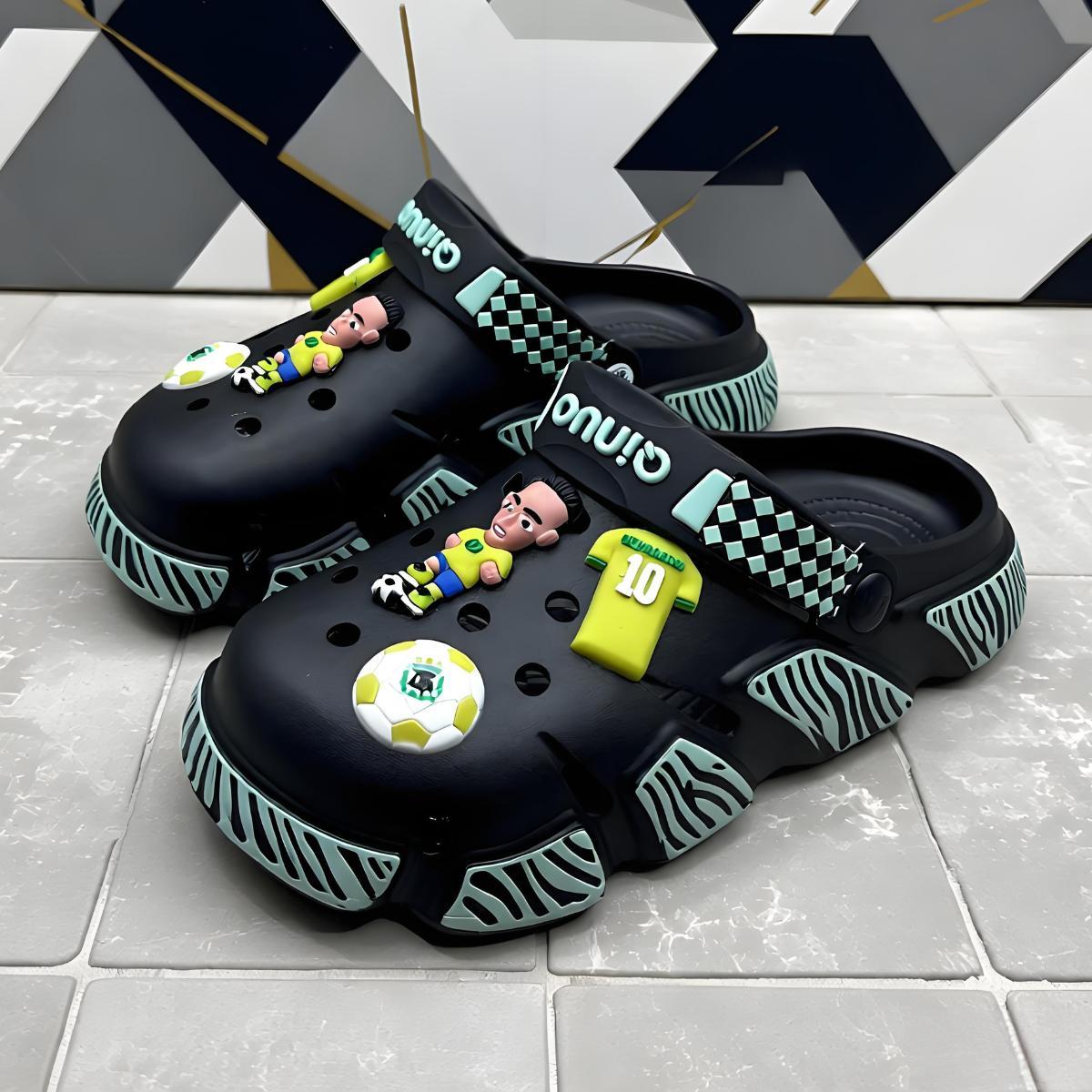 HappySandal Sandal Bakiak Pria Stylish Anti Selip Desain Kartun One Piece Bahan Karet Ringan Tebal Tahan Lama Cocok untuk Jalan Jauh