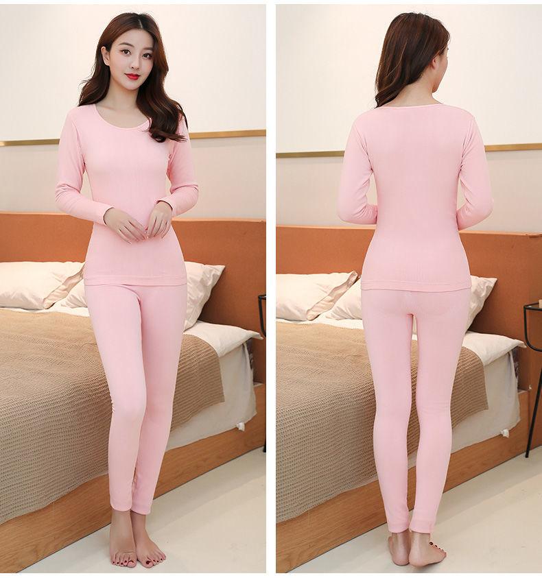 Product Introduction of Bộ Đồ Áo Liền Quần Giữ Nhiệt Mùa Đông, Dành Cho Nữ, Nhiệt Độ Không Đổi 37 Độ, Lót Lông Cừu Không Đường May, Dày Dặn, Thích Hợp Cho Học Sinh, Áo Lót, Quần Dài, Quần Áo Mùa Thu, Bộ Sưu Tập 2024 13