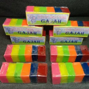 1SLOP 6PCS MALAM LILIN GAJAH / MALAM LILIN PLASTISINE / MAINAN MALAM BENTUK KREATIF
