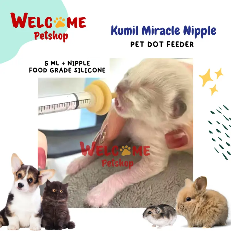 Kumil Miracle Nipple Dot Susu Pet Feeder Kitten Anak Anjing Kucing 0