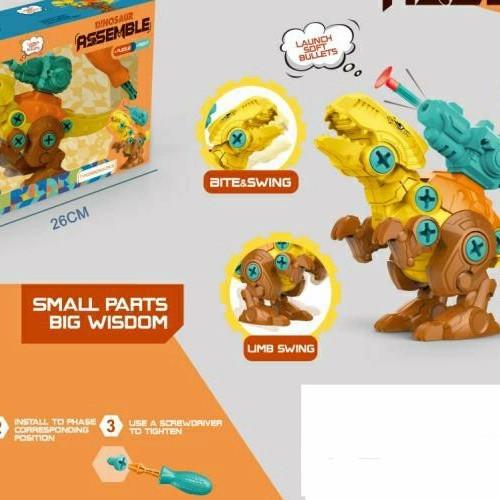 Gambar DIY Dinosaurus Peluncur Mainan Edukasi Anak Dinosaur dengan Skrup - Tyrannosaurus dari Grandia Shop Kota Tangerang Selatan 4 Tokopedia