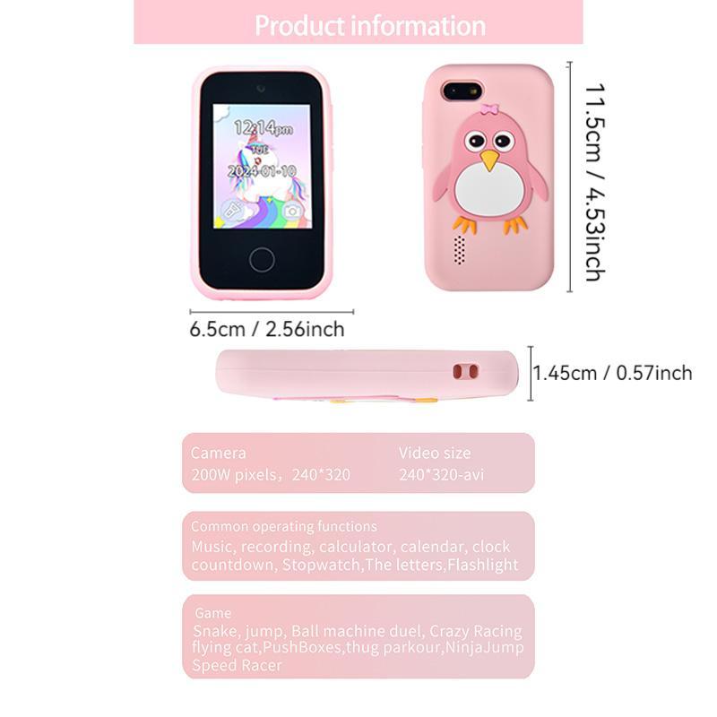 Multi-functional Smartphone, 1 Count English Word Education Reader with Music Player, Camera Video Recording, Games, Alarm Clock, for Boys and Girls 1