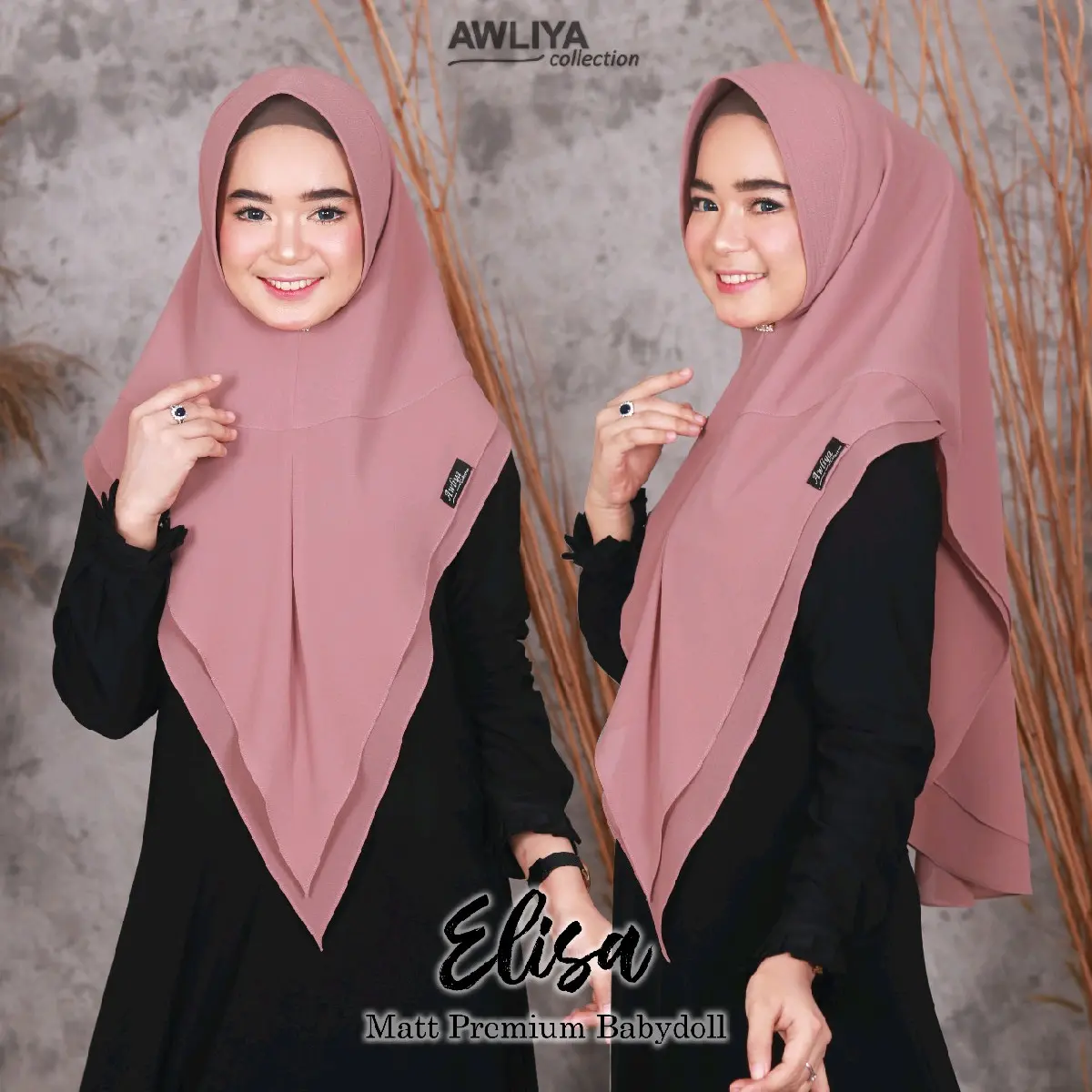(((ORI AWLIYA ALIYAR))) Elisa khimar polos khimar ceruty