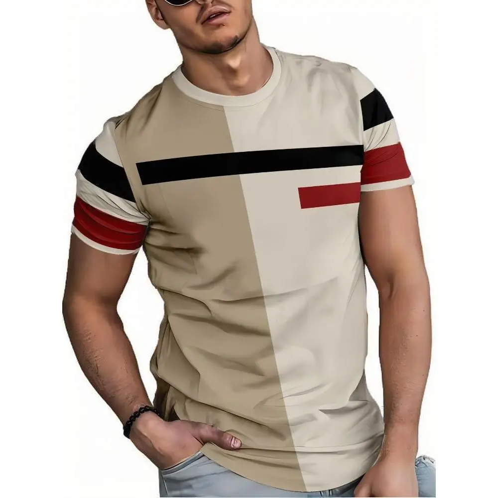 Men'S T Shirt Fashion Lightweight Polyester Tees Casual Outdoor Daily Short Sleeved Tops Comfortable Crew Neck Kids Clothes