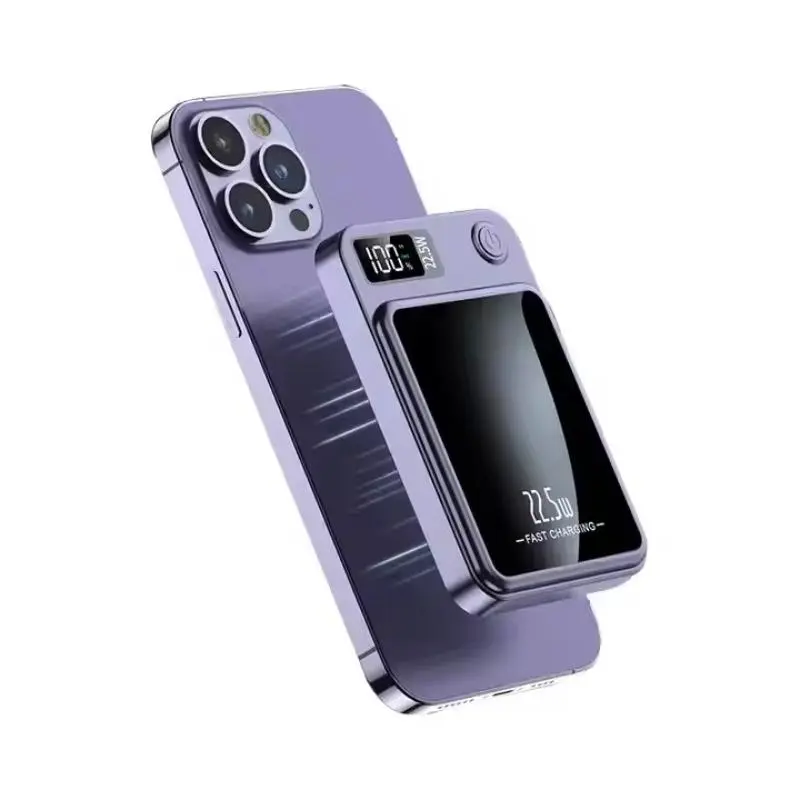 10000mAh Wireless Fast Charging Power Bank, Portable Magnetic Mobile Power with LED Display, Universal Power Bank for iPhone 15/14/13/12/Pro/Mini/Pro Max, Chargeable
