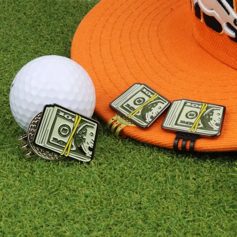 Phụ Kiện Golf, Kẹp Mũ Golf, Kẹp Mũ Đánh Dấu Bóng, Chất Liệu Kirsite Và Đô La, Kẹp Mũ Từ Tính, Dễ Tháo Rời, Kẹp Mũ Golf Đô La Mỹ Từ Tính, Thích Hợp Làm Quà Tặng Cho Bé Gái 3