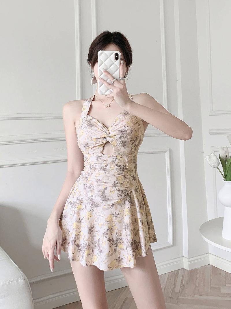 Product Introduction of ❤ Women's Halter Sweet Cute Swimsuit Sexy Siamese Beachwear Swimsuit Beach Skirt Swimsuit High Waist Girl's Swimsuit 2025 Outdoor 3
